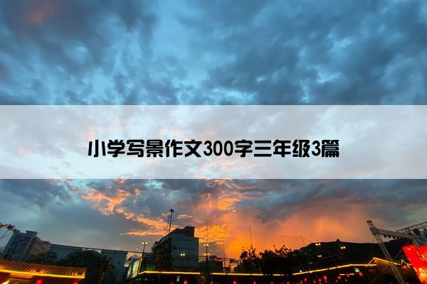 小学写景作文300字三年级3篇