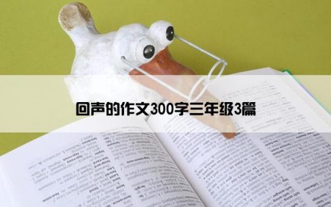 回声的作文300字三年级3篇