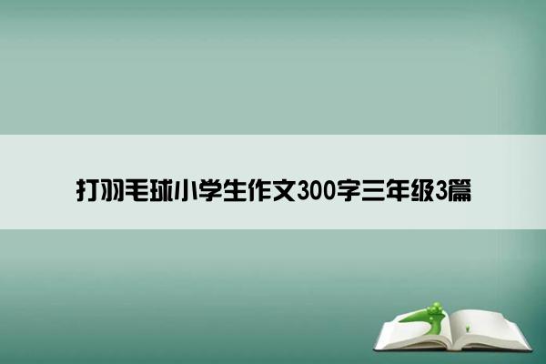 打羽毛球小学生作文300字三年级3篇