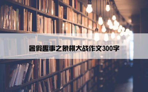 暑假趣事之象棋大战作文300字