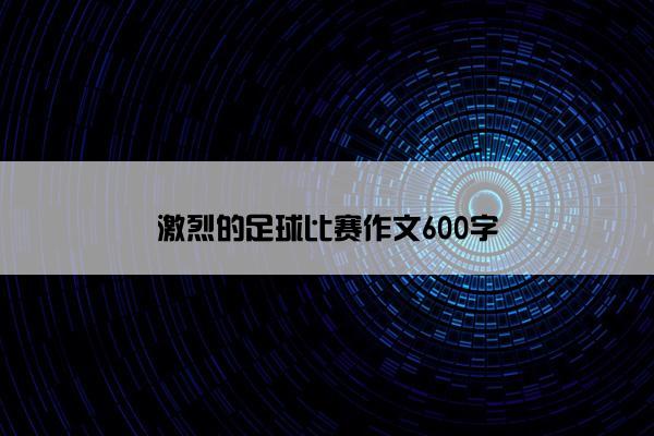 激烈的足球比赛作文600字