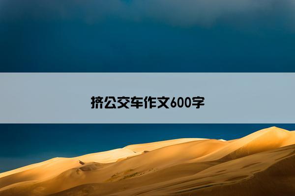 挤公交车作文600字