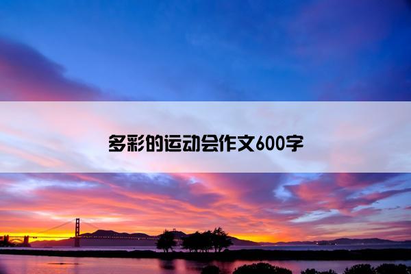 多彩的运动会作文600字