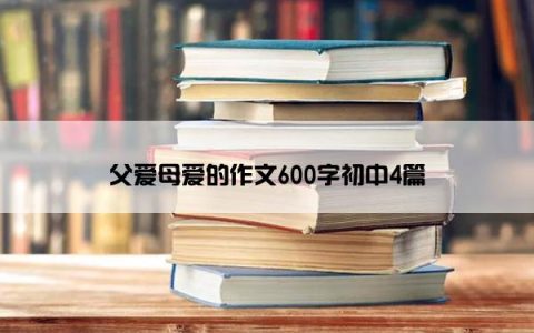 父爱母爱的作文600字初中4篇