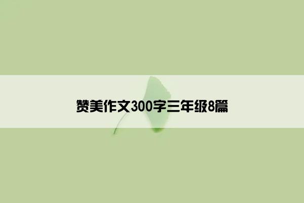 赞美作文300字三年级8篇