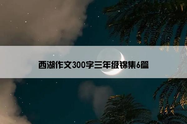 西湖作文300字三年级锦集6篇