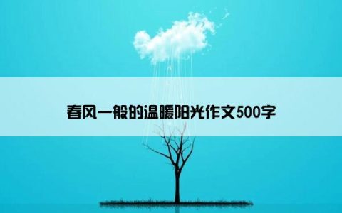 春风一般的温暖阳光作文500字