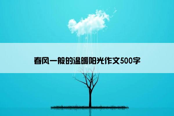 春风一般的温暖阳光作文500字