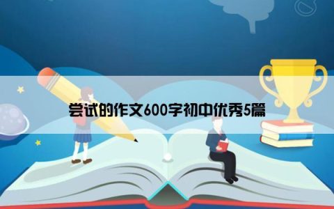 尝试的作文600字初中优秀5篇