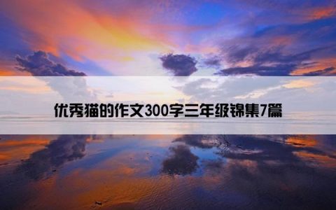 优秀猫的作文300字三年级锦集7篇