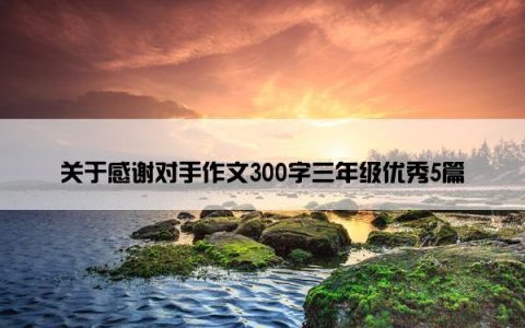 关于感谢对手作文300字三年级优秀5篇