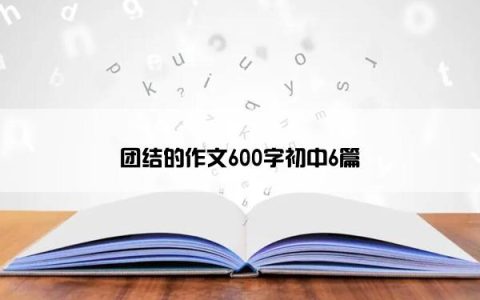 团结的作文600字初中6篇
