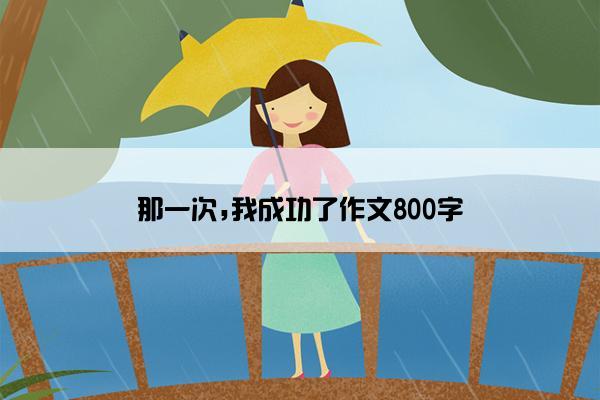 那一次,我成功了作文800字