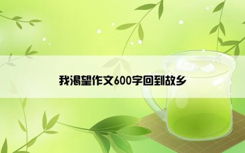 我渴望作文600字回到故乡