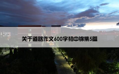 关于道路作文600字初中锦集5篇