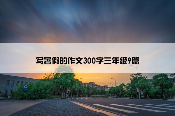 写暑假的作文300字三年级9篇