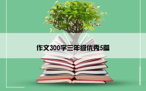 作文300字三年级优秀5篇
