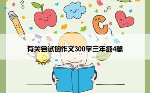 有关尝试的作文300字三年级4篇
