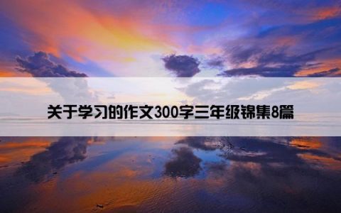 关于学习的作文300字三年级锦集8篇