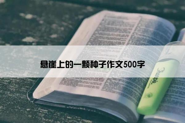 悬崖上的一颗种子作文500字