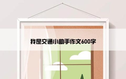 我是交通小助手作文600字