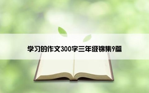 学习的作文300字三年级锦集9篇