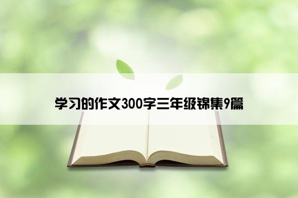 学习的作文300字三年级锦集9篇