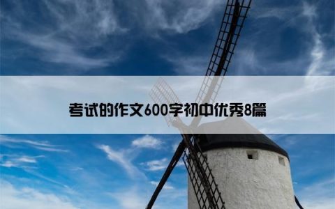 考试的作文600字初中优秀8篇