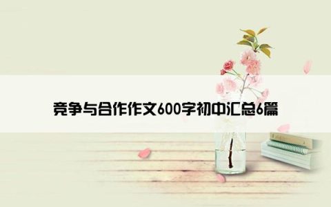 竞争与合作作文600字初中汇总6篇