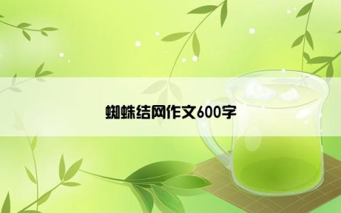 蜘蛛结网作文600字