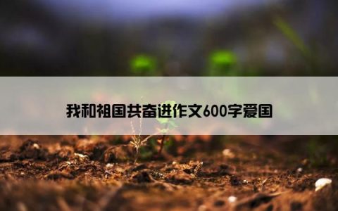 我和祖国共奋进作文600字爱国