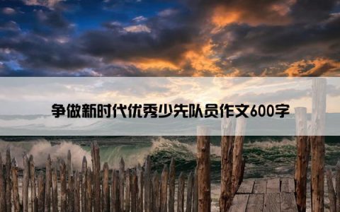 争做新时代优秀少先队员作文600字