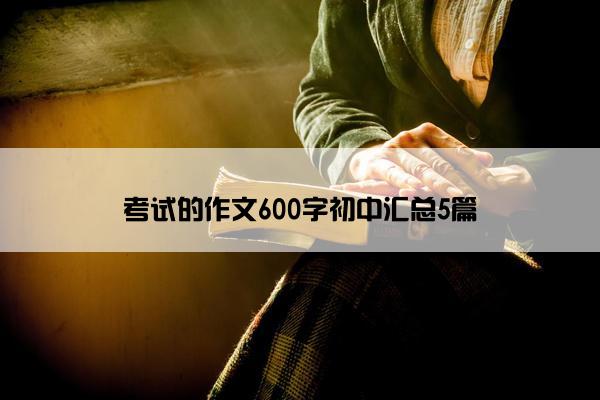 考试的作文600字初中汇总5篇