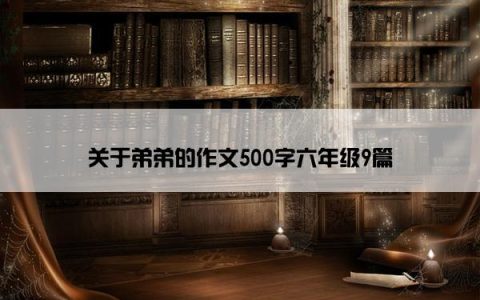 关于弟弟的作文500字六年级9篇