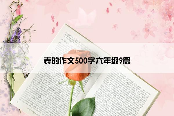 表的作文500字六年级9篇