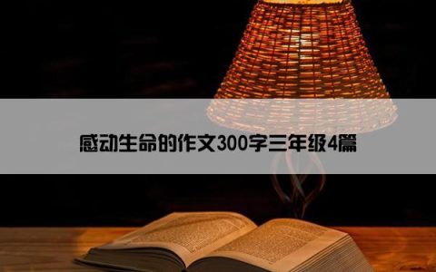 感动生命的作文300字三年级4篇
