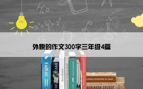 外貌的作文300字三年级4篇