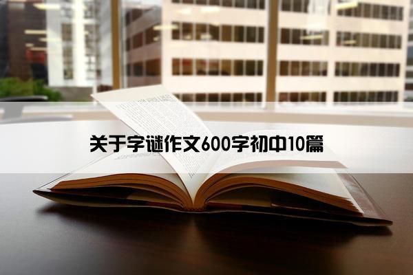 关于字谜作文600字初中10篇