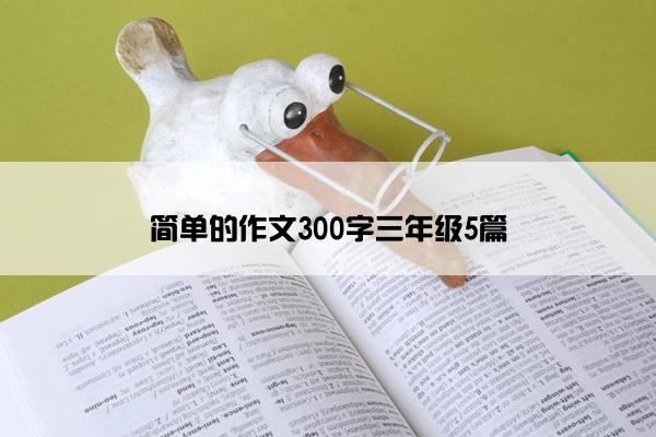 简单的作文300字三年级5篇