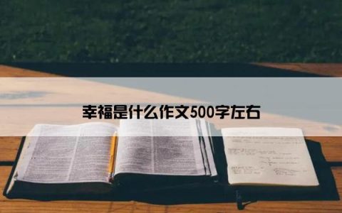 幸福是什么作文500字左右