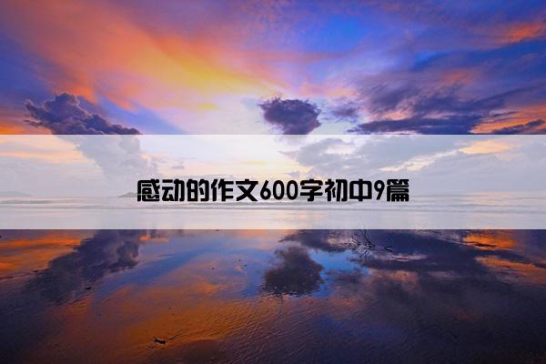 感动的作文600字初中9篇