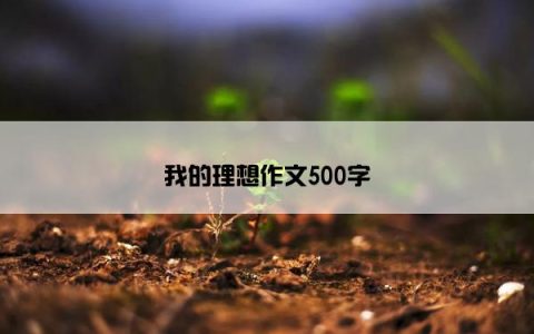 我的理想作文500字