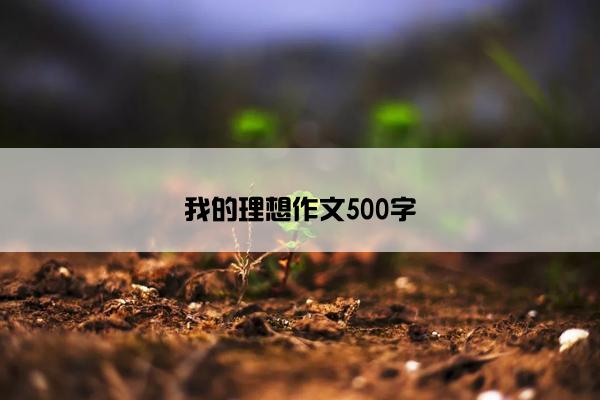 我的理想作文500字