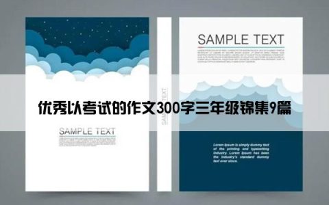 优秀以考试的作文300字三年级锦集9篇