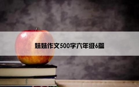 妹妹作文500字六年级6篇