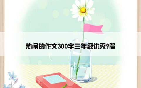 热闹的作文300字三年级优秀9篇