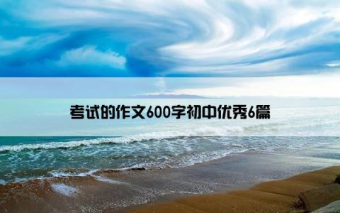 考试的作文600字初中优秀6篇