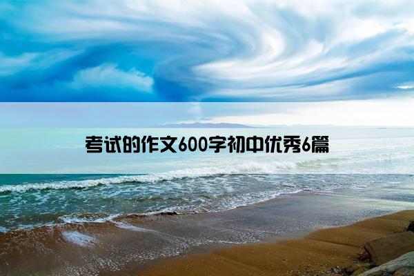 考试的作文600字初中优秀6篇