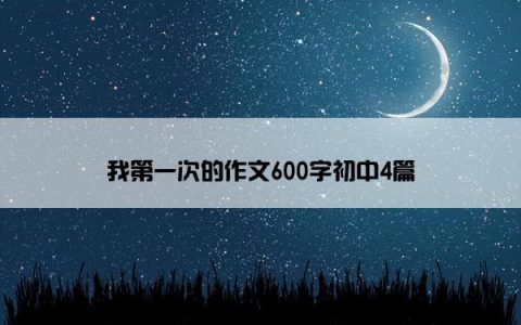 我第一次的作文600字初中4篇