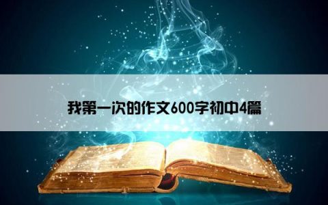 我第一次的作文600字初中4篇